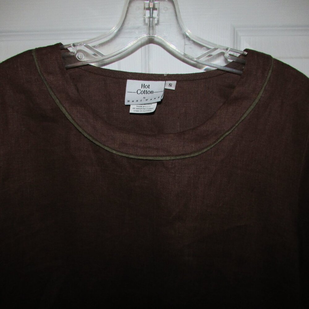 HOT COTTON Linen Top - Sz S - NEW - Picture 4 of 10